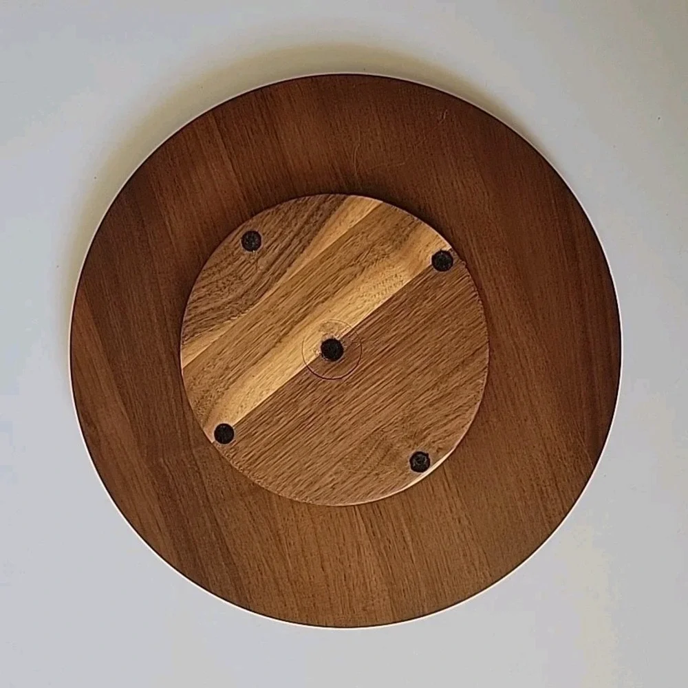 Kustom Kraft Vintage MCM Black Walnut Lazy Susan 14